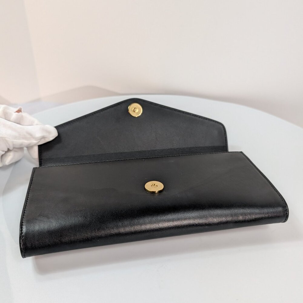 Gucci Black Rajah Broadway Smooth Leather Jeweled Tiger Head Clutch - Picture 8 of 15